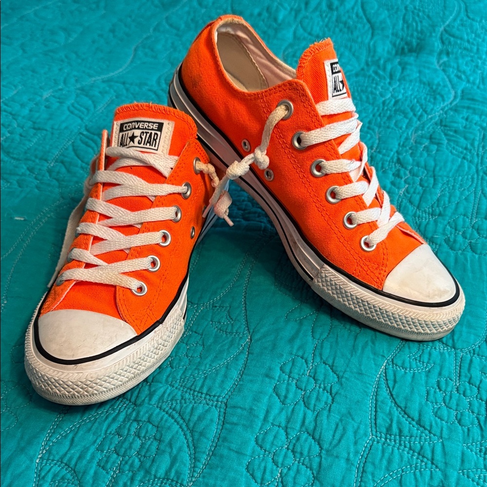 Converse Neon Orange Sneakers
